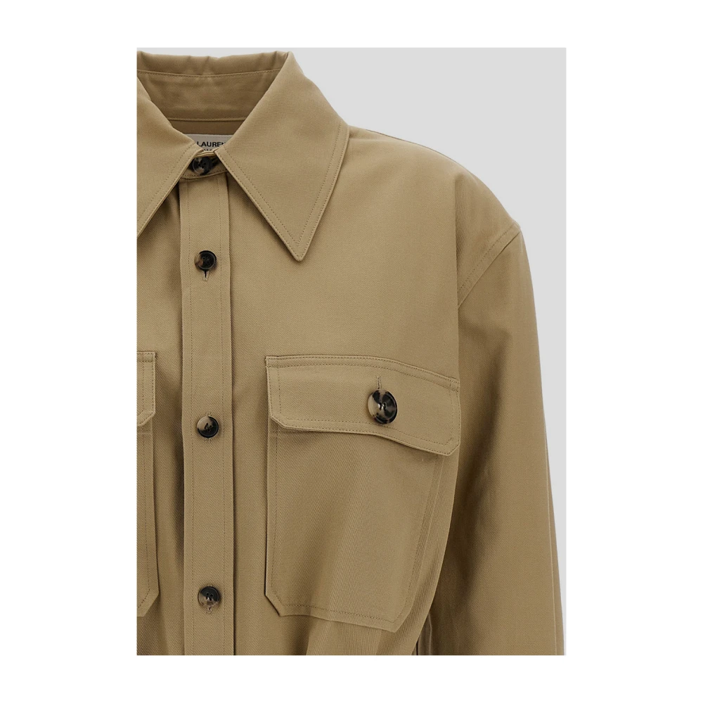 Saint Laurent Saharienne Shirt Beige Dames