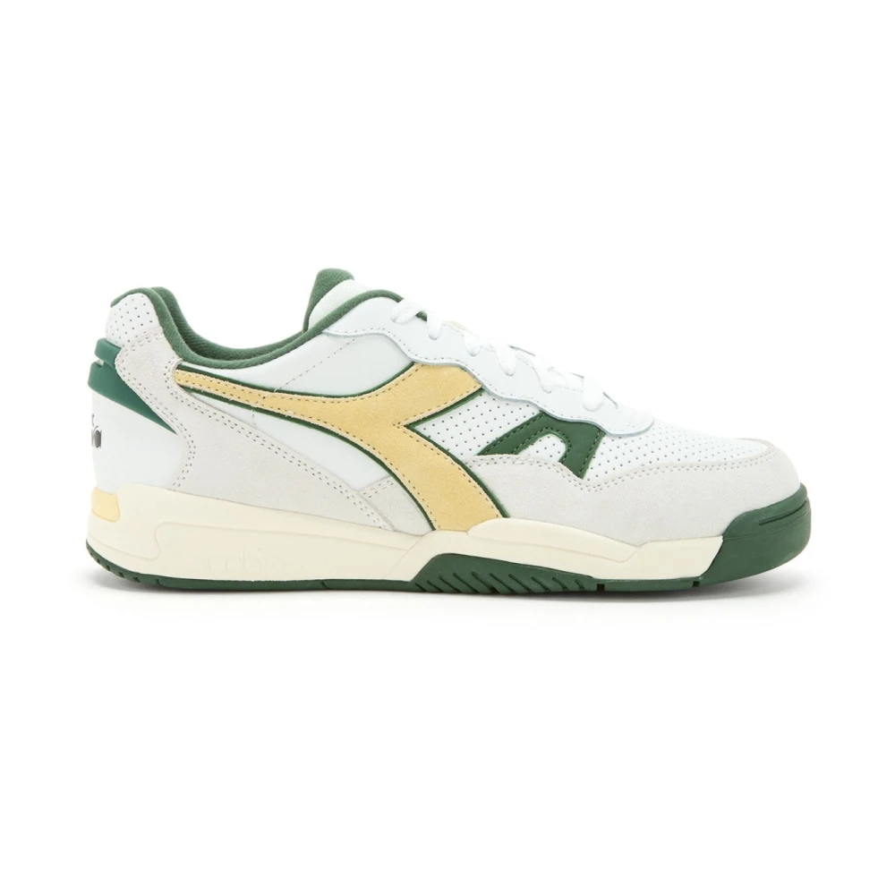 Diadora Men's White Sneakers, 6 Uk, Leather Sporty Sneaker