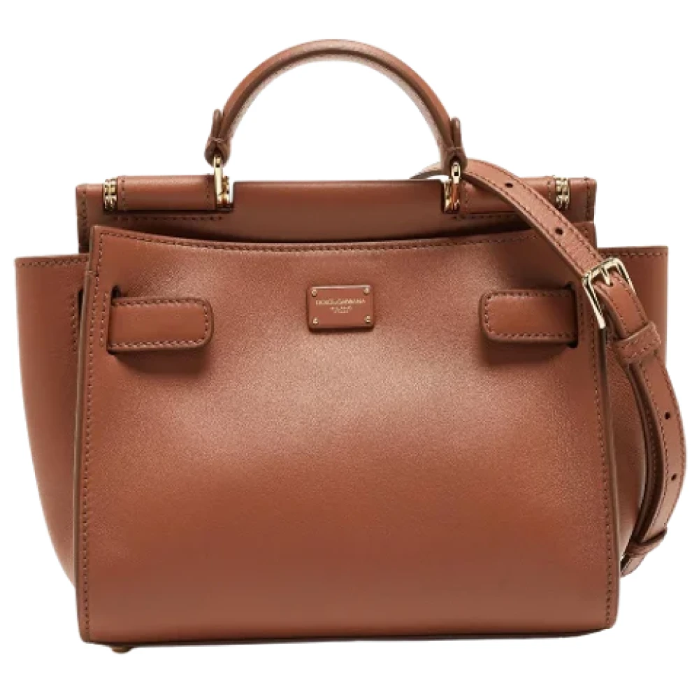Dolce & Gabbana Pre-owned Leather totes Brown Dames