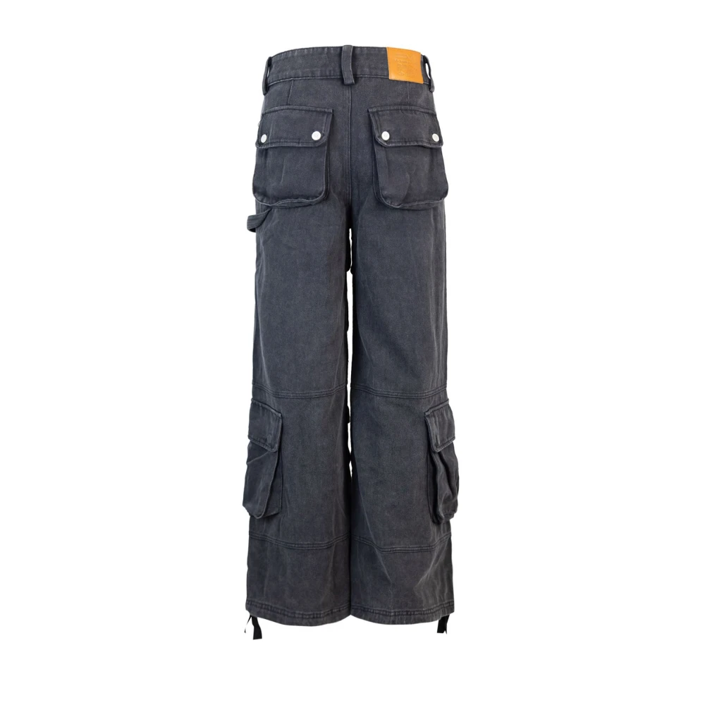 Untitled Artworks Zwarte Cargo Katoenen Broek Black Heren