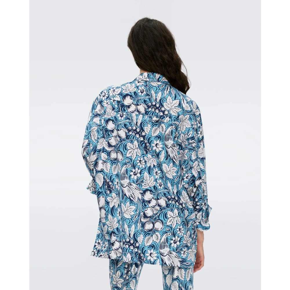 Diane Von Furstenberg Witte Blouses voor Vrouwen Blue Dames