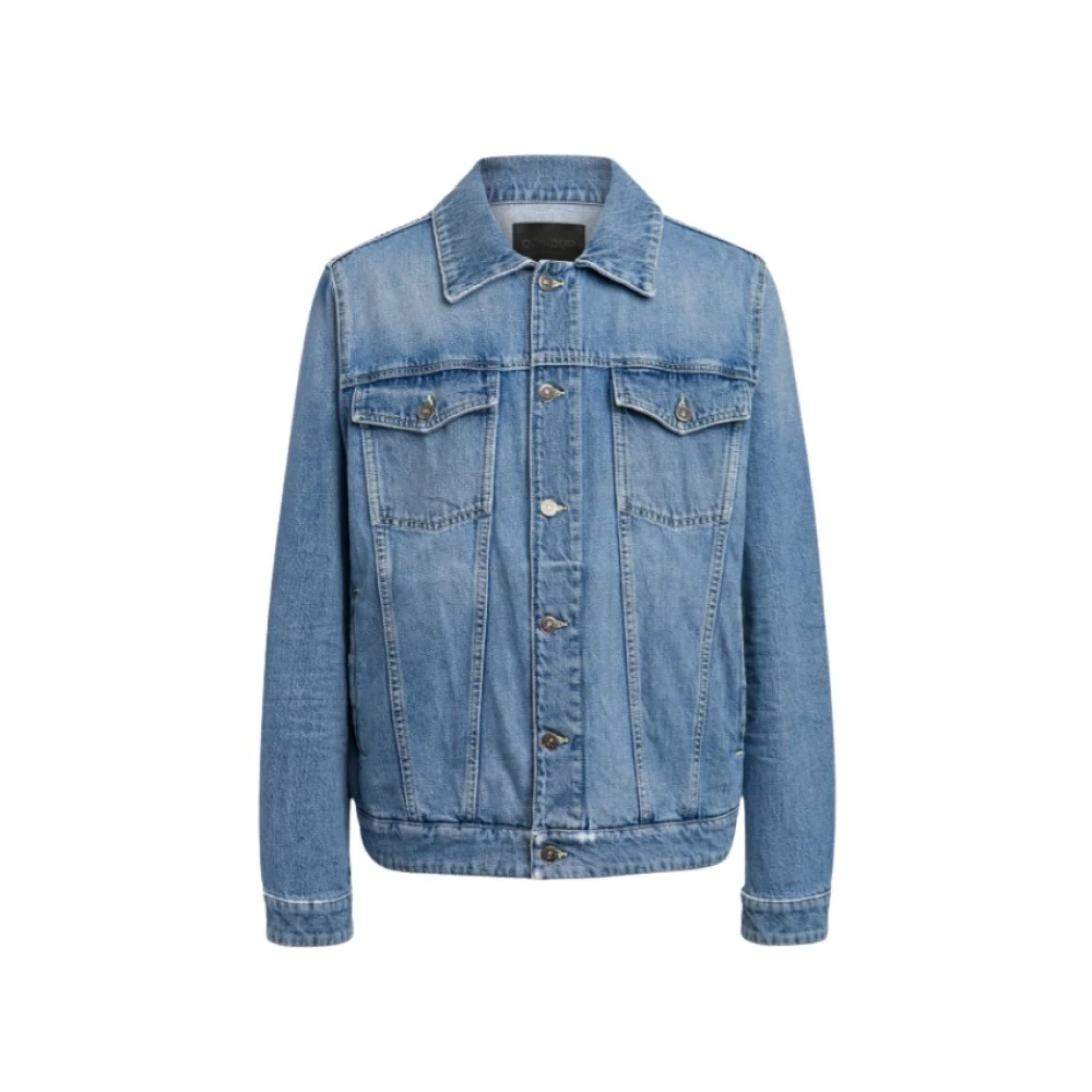 Dondup Men's Blue Regular Fit Rigid Denim Jacket - Denim Jackets - M - Jackets