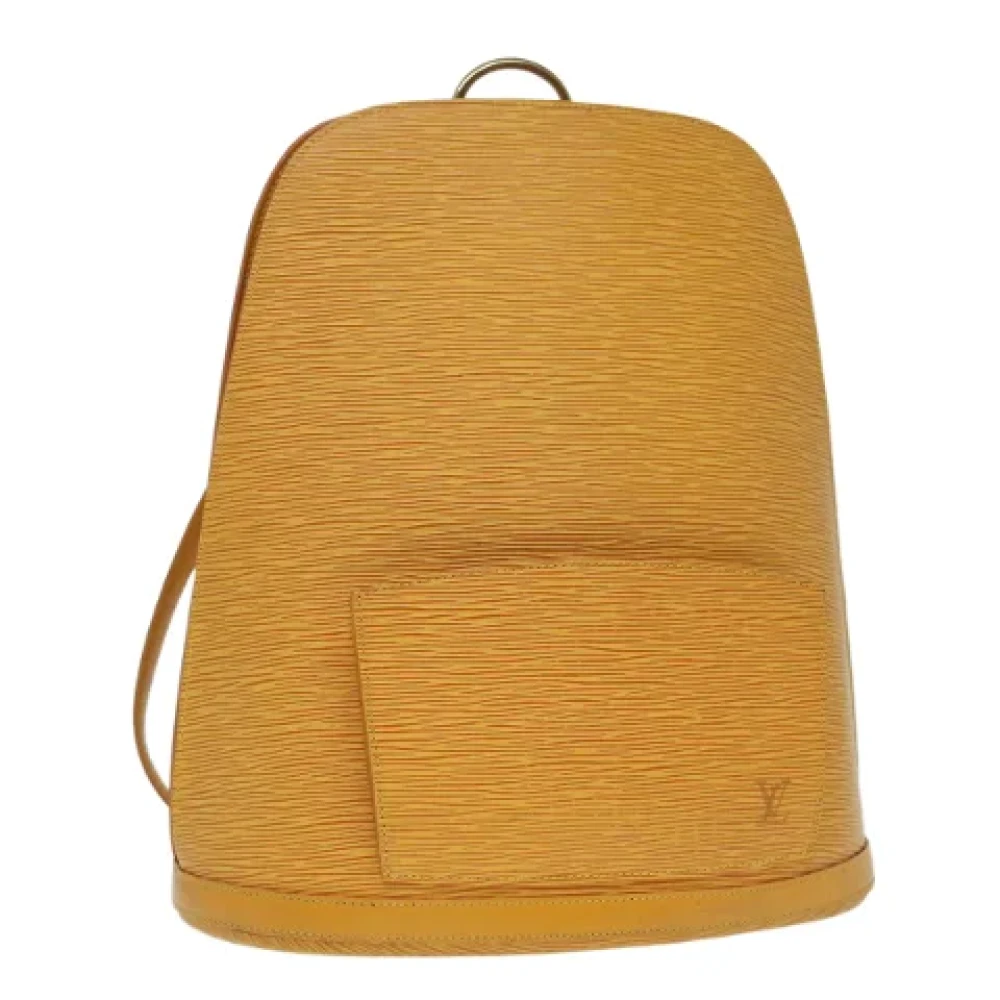 Louis Vuitton Vintage Pre-owned Leather backpacks Yellow Dames