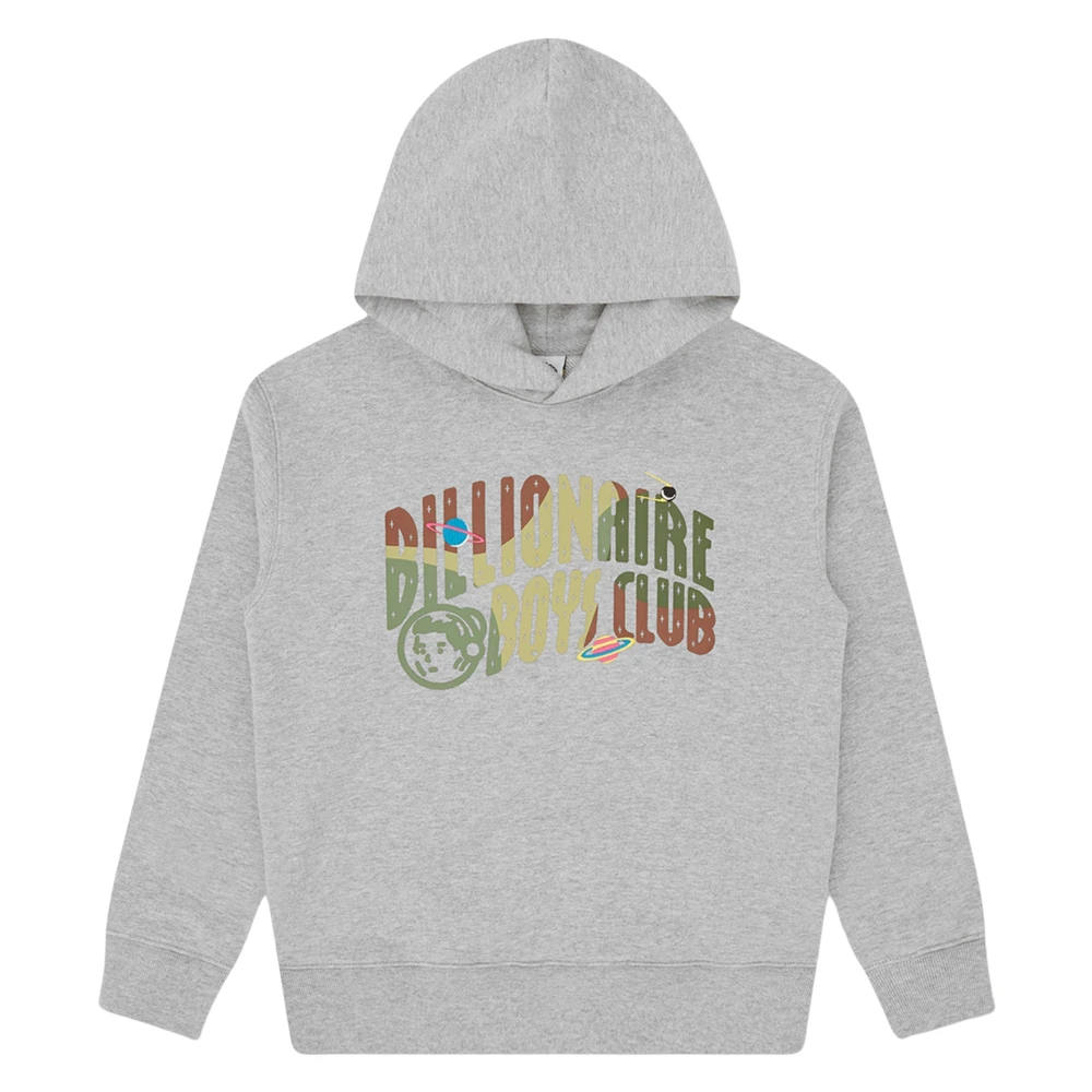 Billionaire Boys Gray Kids Sweatshirts, 6 Y, Space Camo Arch Logo Popover Hoodie