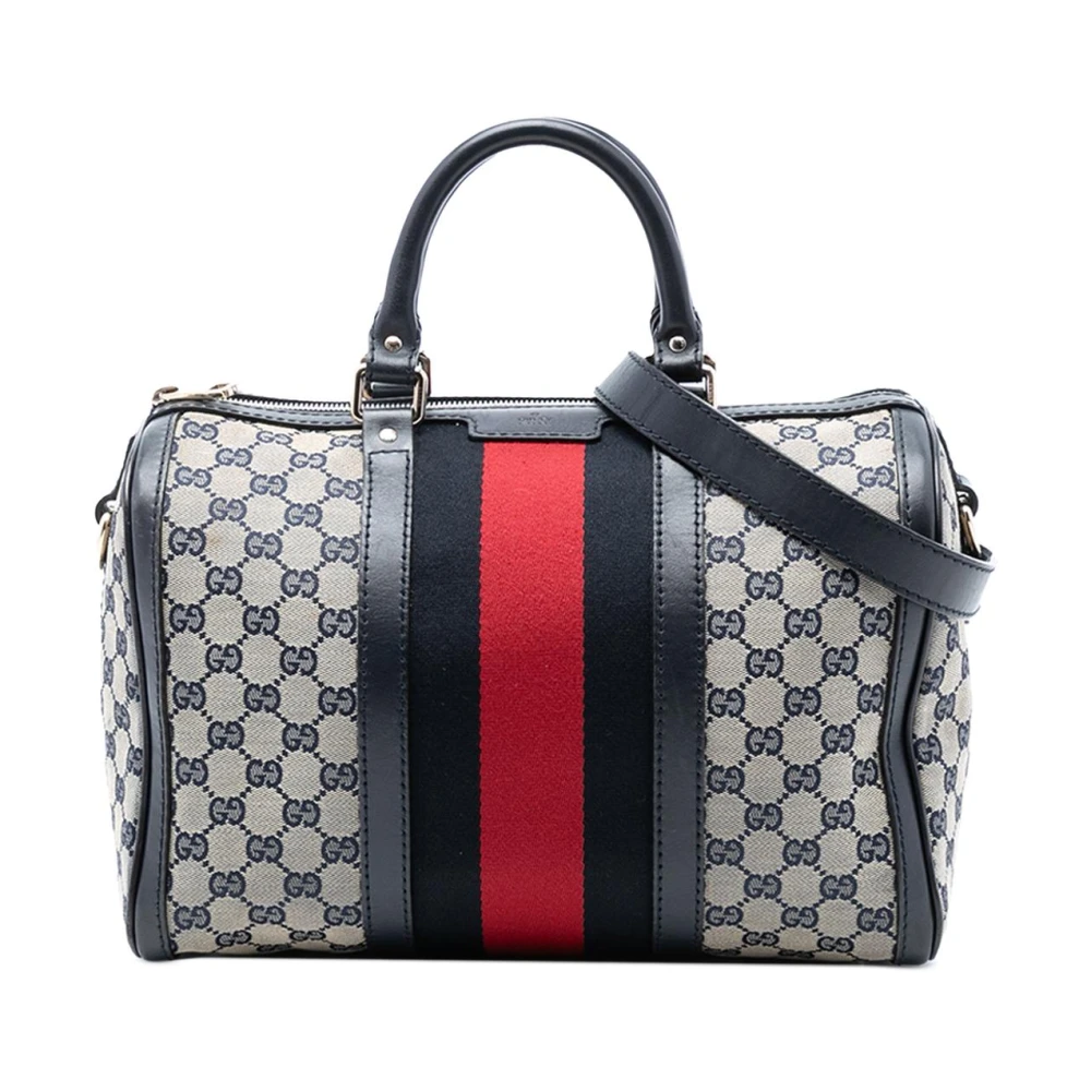 Gucci Vintage Women's Brown Pre-Owned Patterned Satchel Bag