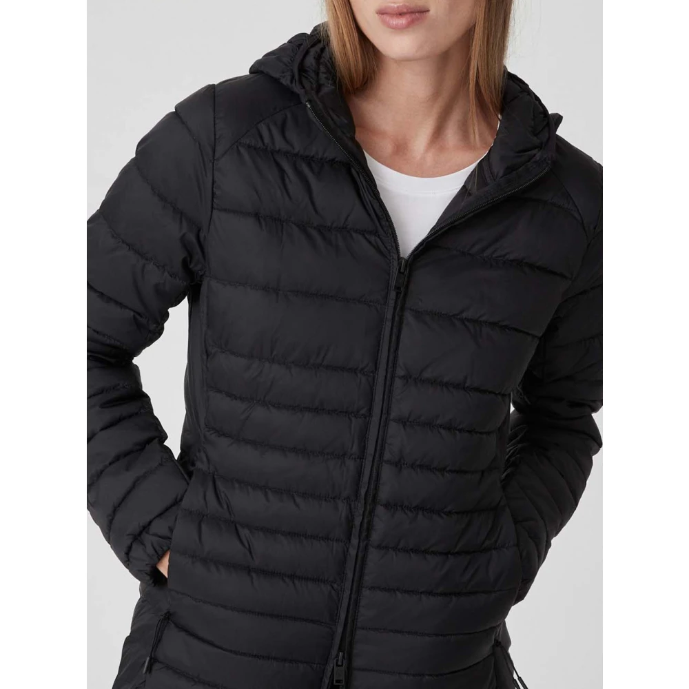 Ciesse Piumini Zwarte Gewatteerde Hoodiejas Annamarie Black Dames