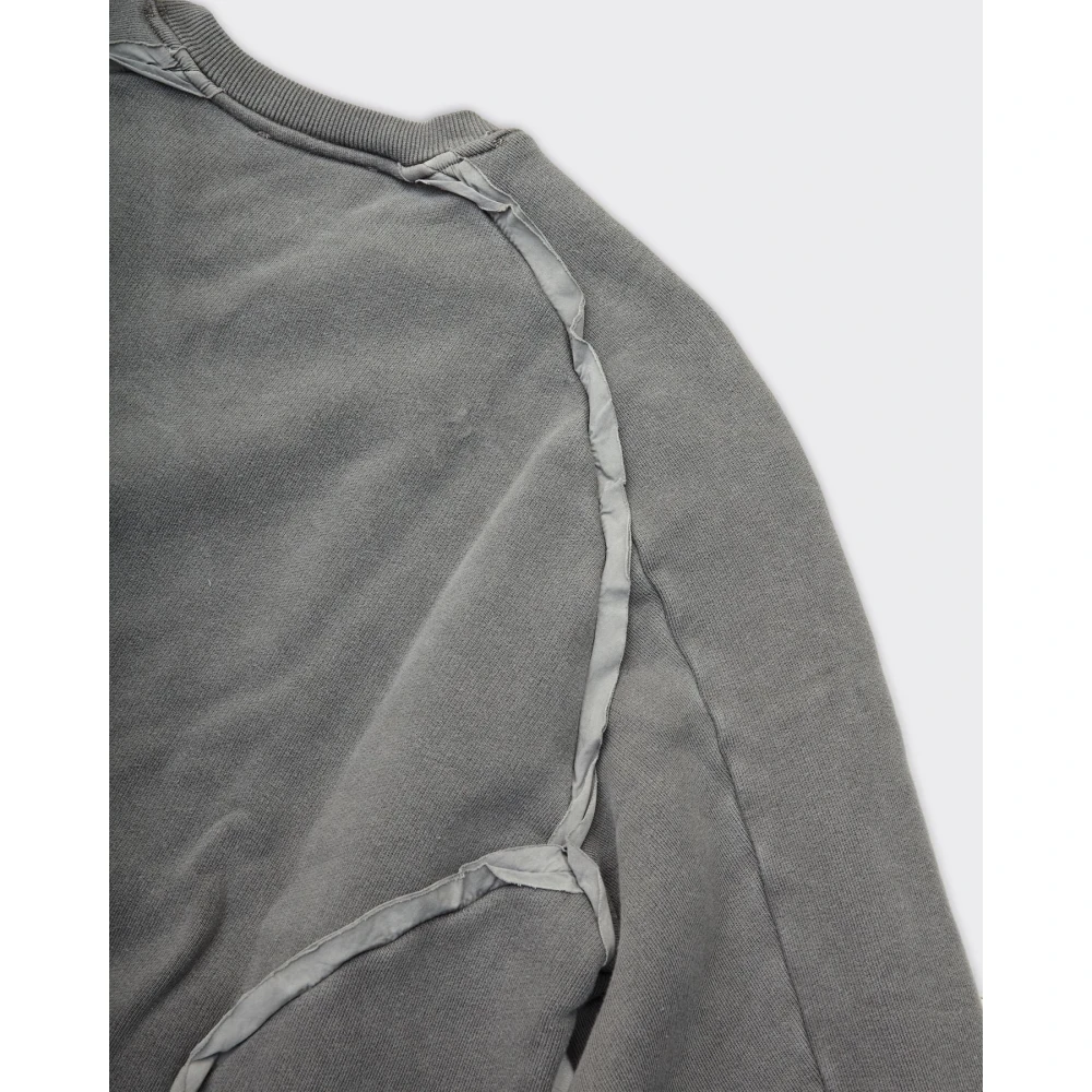 A-Cold-Wall Zwarte Katoenen Crewneck Facade Gray Heren