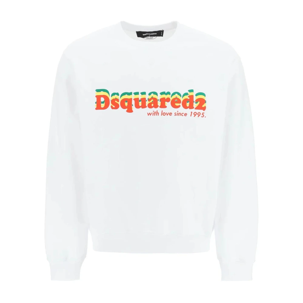 Dsquared2 Logo Sweatshirt White, Herr