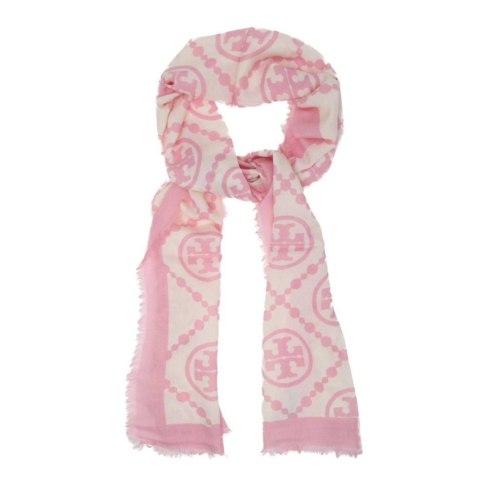 TORY BURCH Roze Monogram Sjaal Multicolor Dames