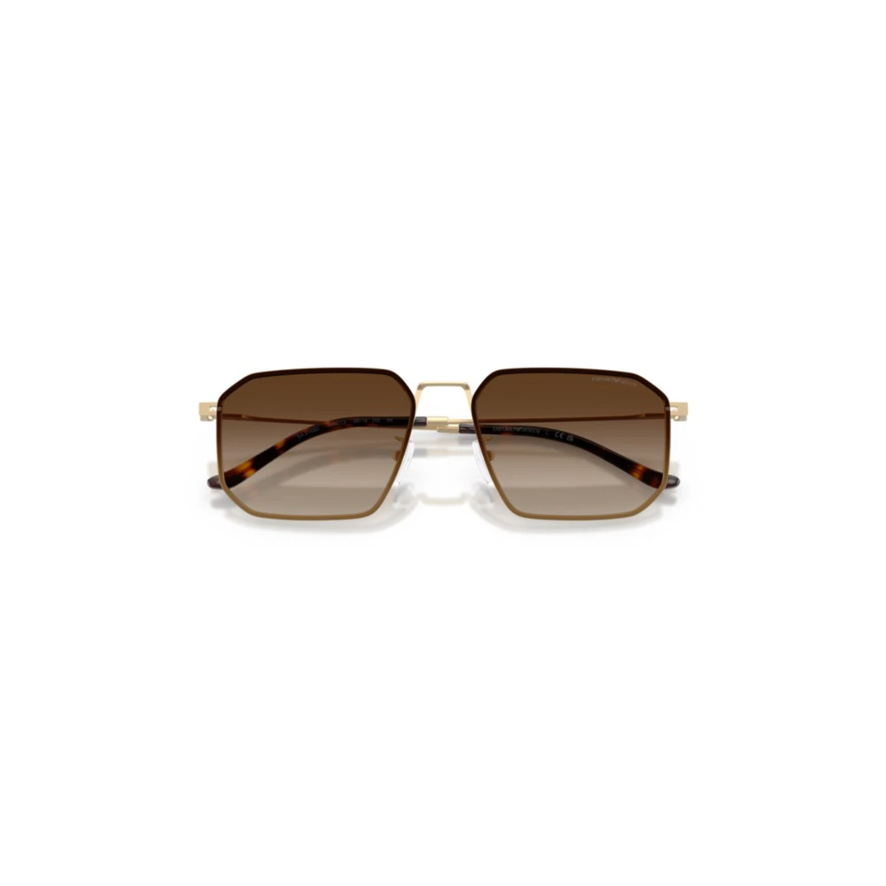 Emporio Armani Men's Yellow Sunglasses, 58 Mm, Lightweight Metal Irregular Sunglasses