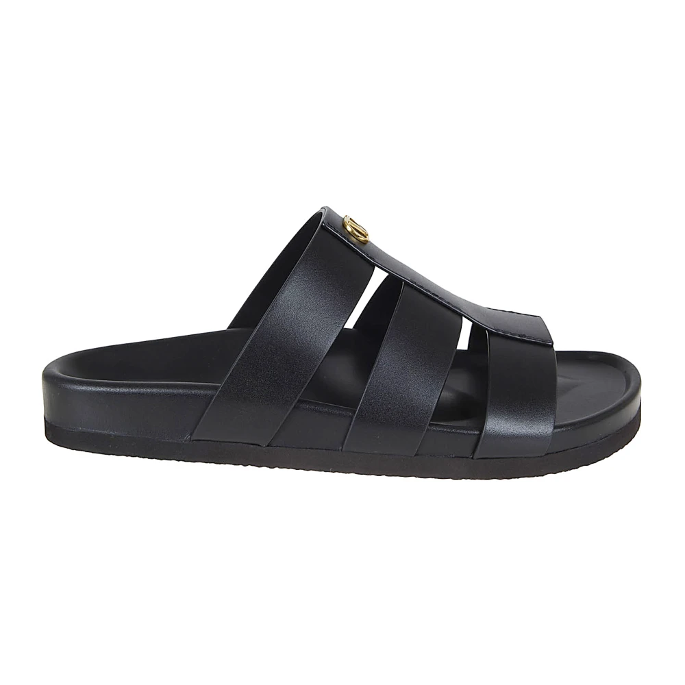 Valentino Garavani Men's Black Studshield Slide - Sliders - 8 Uk - Shoes