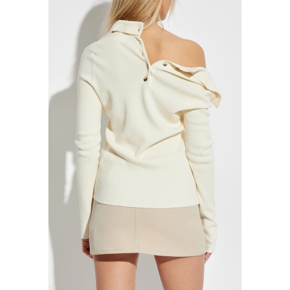 Courrèges Geribbelde trui Beige Dames
