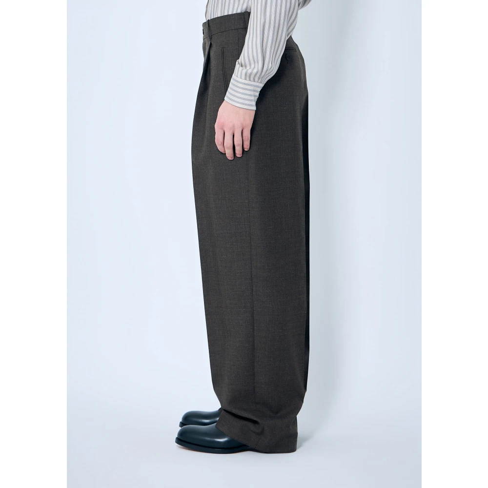 The Row Getailleerde wollen broek Brown Heren