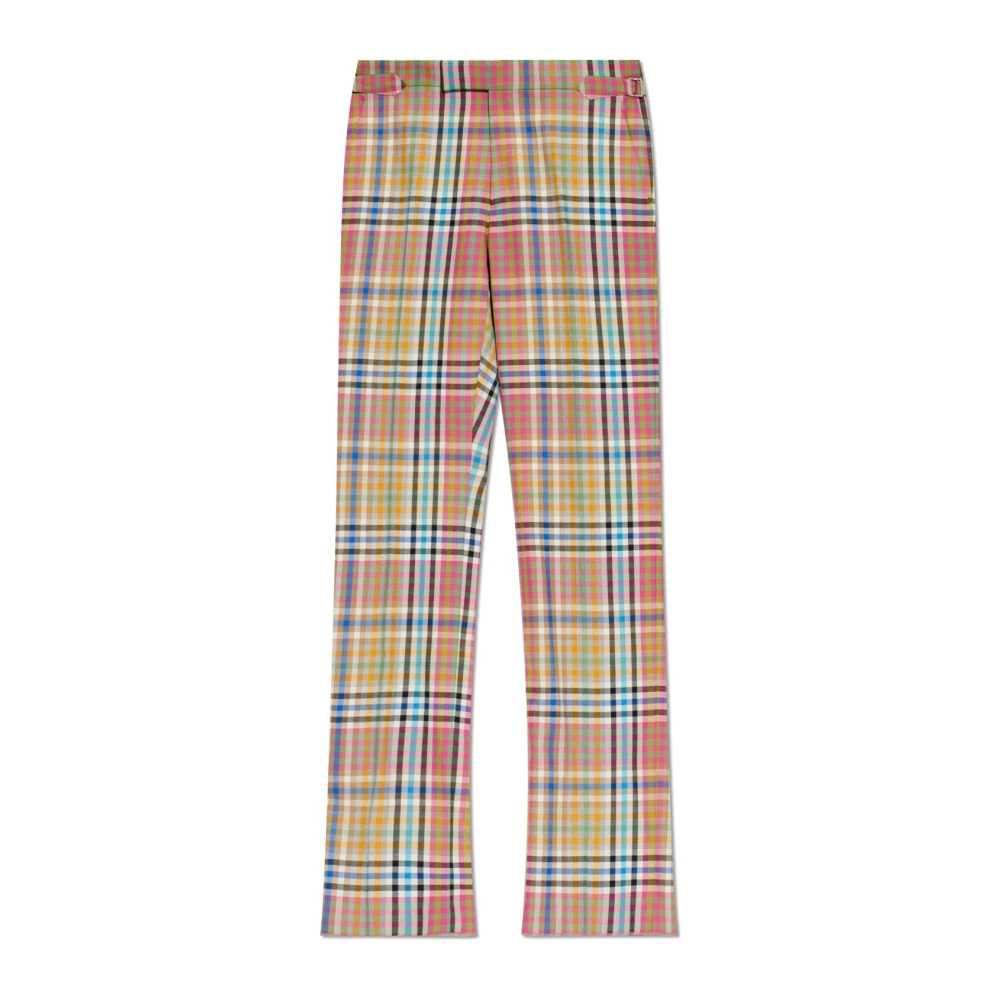 Vivienne Westwood Men's Wool Trousers With A Check Pattern