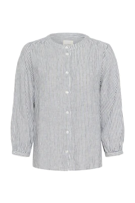 Randig Ocean Blus med 3/4 Ärmar