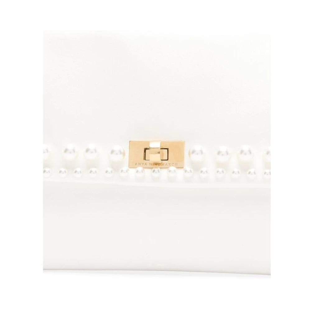 Anya Hindmarch Witte Twist-Lock Foldover Tas White Dames