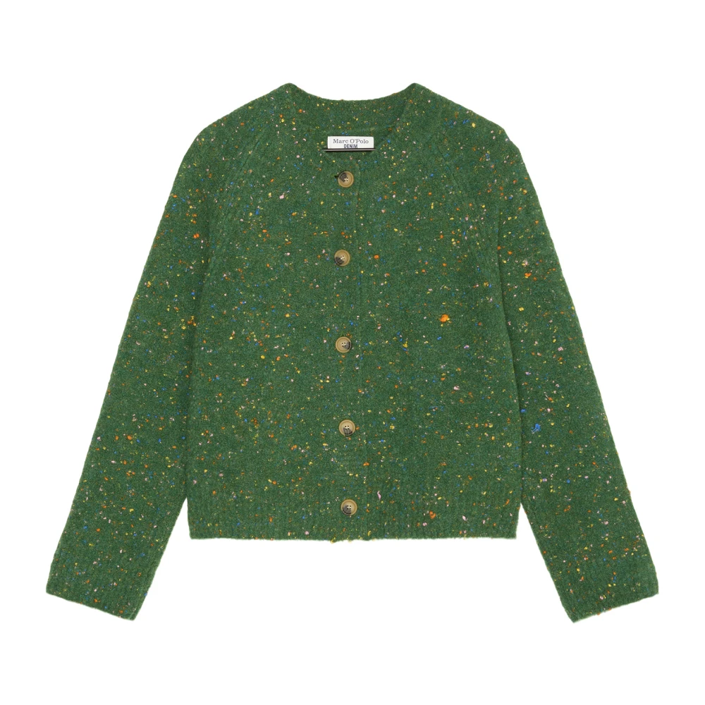 Marc O'Polo Bouclé cardigan relaxed Green Dames
