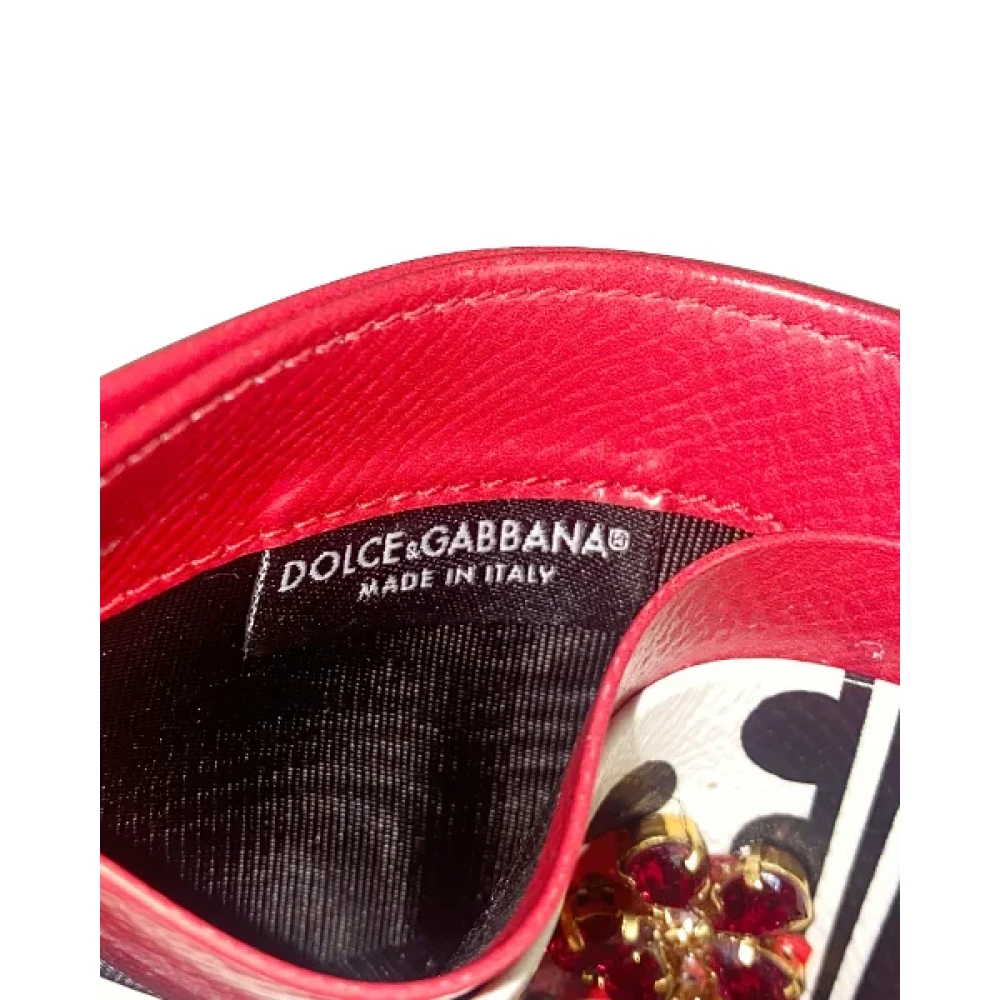 Dolce & Gabbana Pre-owned Leather wallets Red Dames