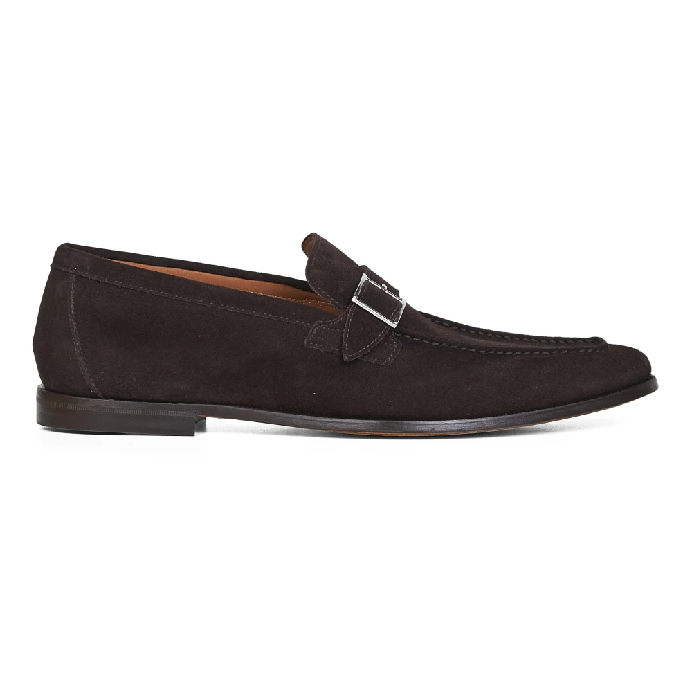 Doucal's Brown Buckle-Strap Suede Boat Shoes - Male - Loafers - 6 Uk - Shoes