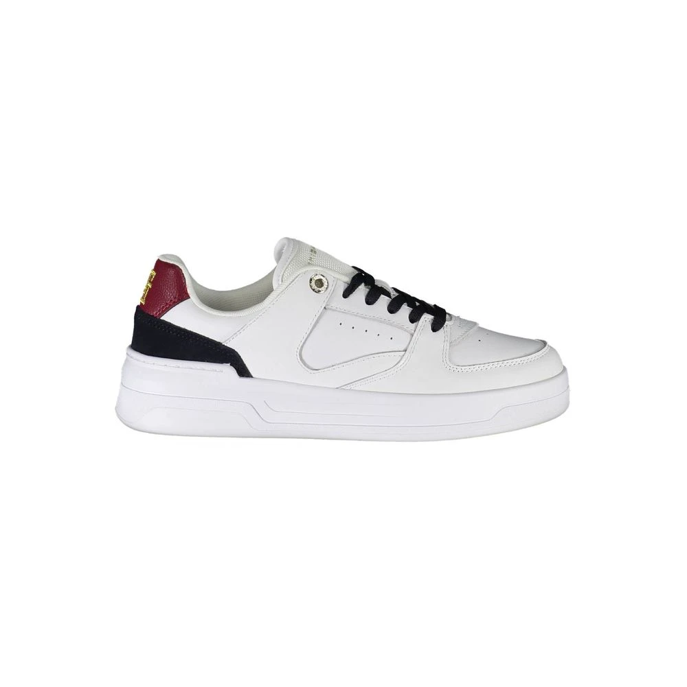 Tommy Hilfiger Women's White Sneakers, 6 Uk, Leather Stylish Sports Shoe