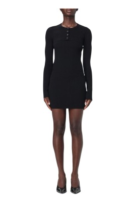 ribbed-knit-mini-dress-button-detail