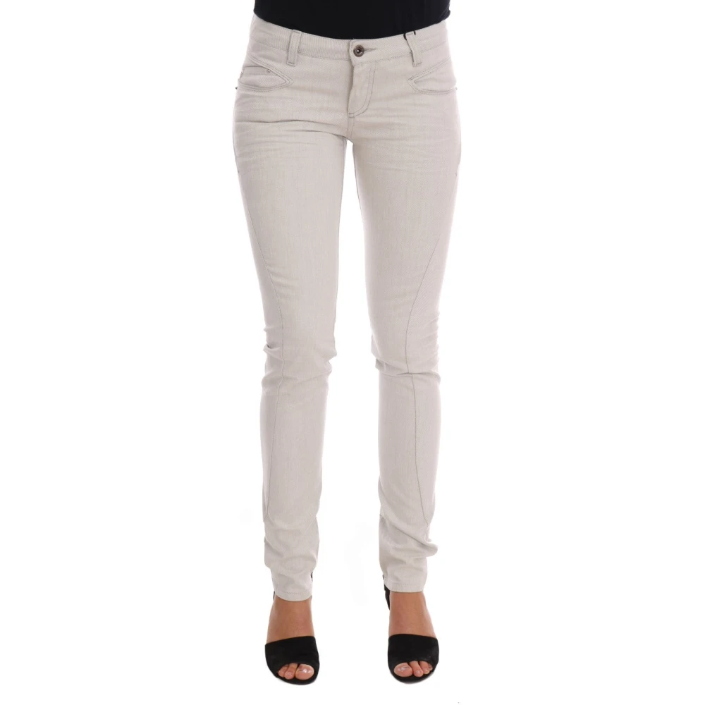 Costume National Women's White Slim Fit Jeans, W26, Slim-Fit Stretch Jeans