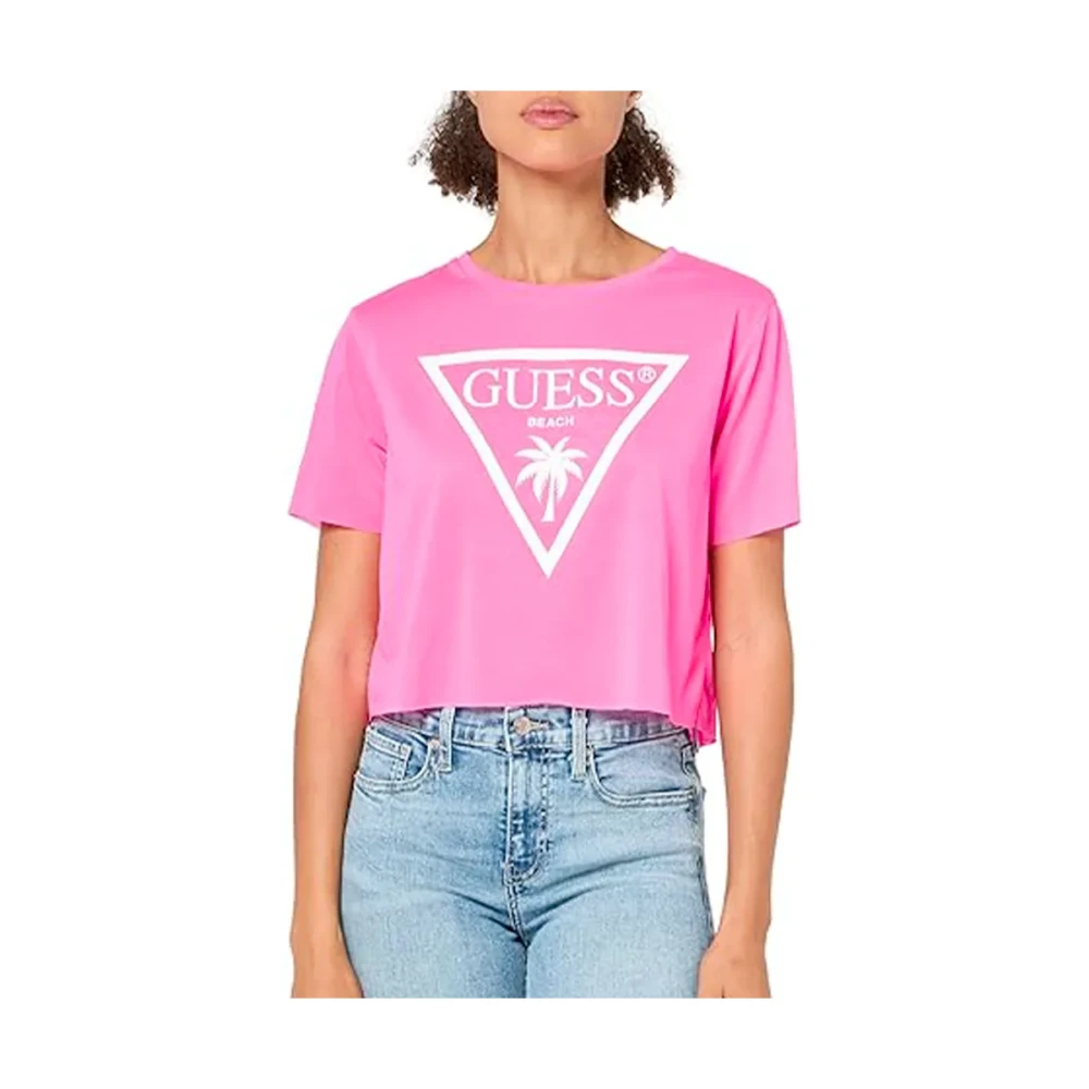 Guess - Tops > T-Shirts - Pink - Guess - Modalova
