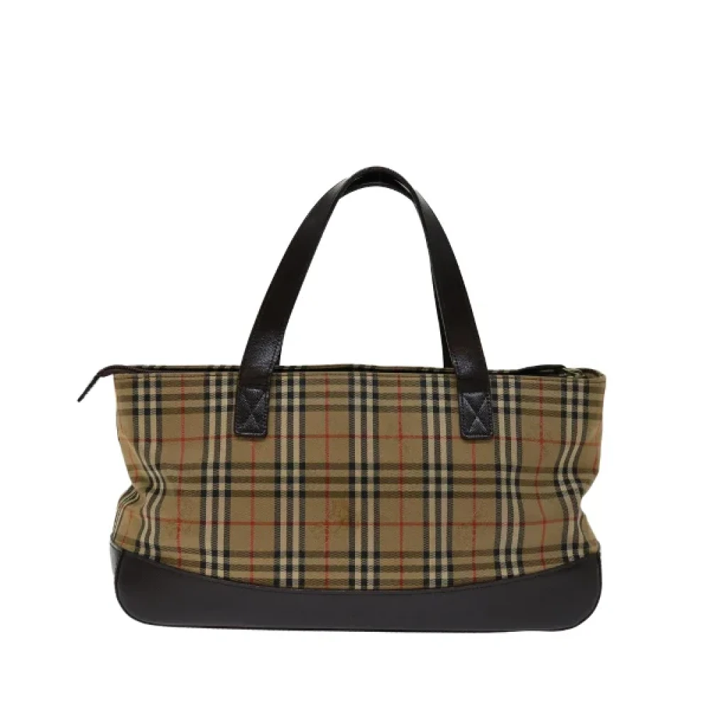Burberry Vintage Pre-owned Canvas handbags Beige Dames