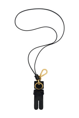 black-keychains-with-cowhide-strap