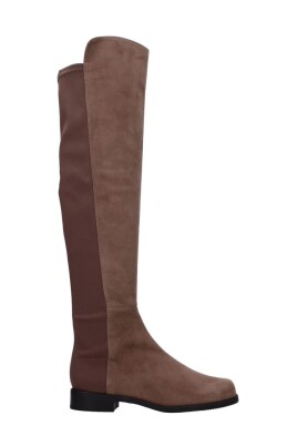 brown-suede-casual-low-heel-boots