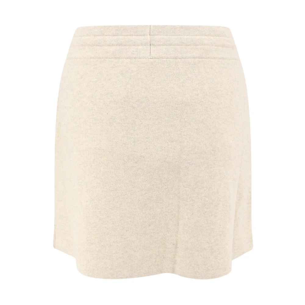 Isabel Marant Étoile Geborduurde Logo Katoenmix Rok Beige Dames