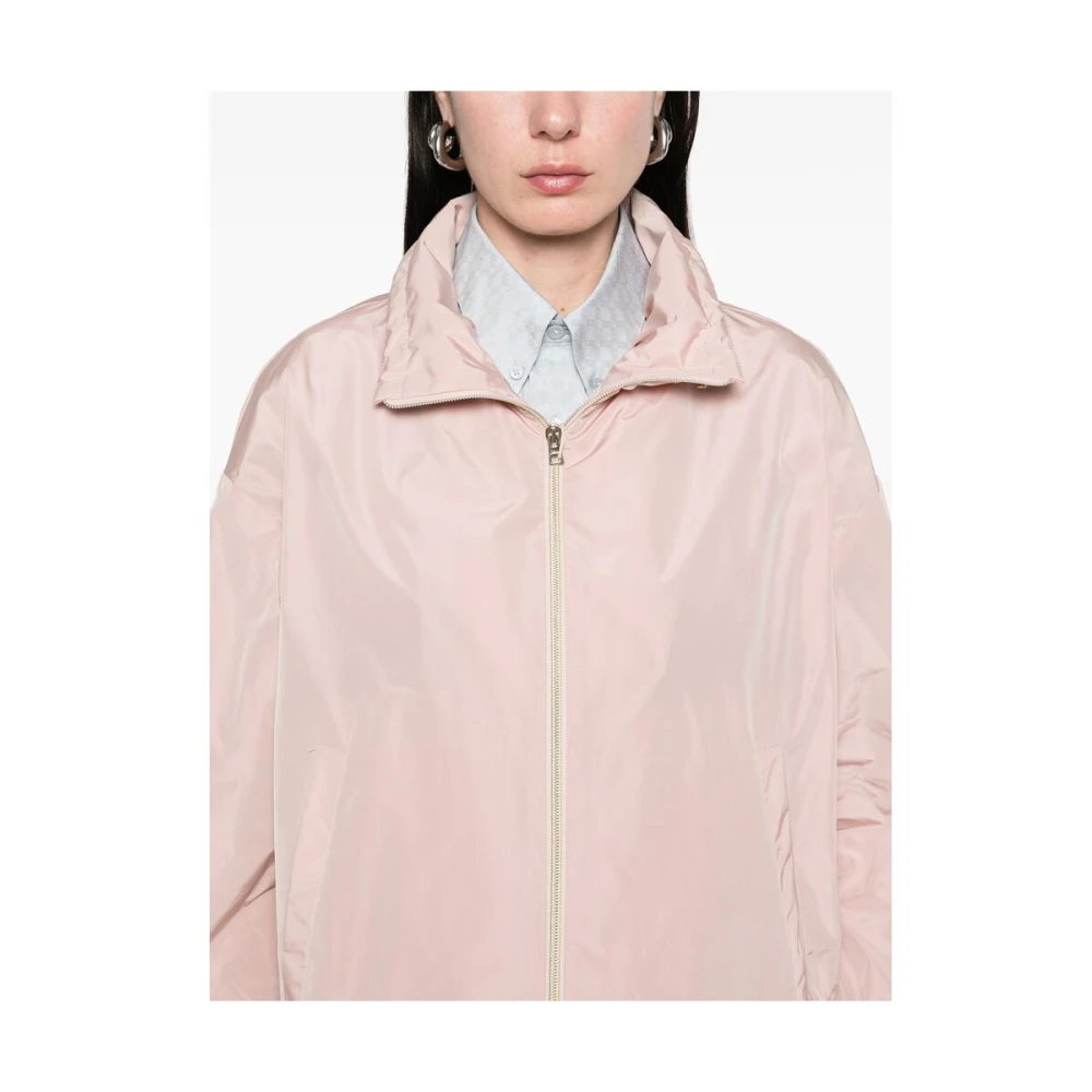 Herno Roze Zip-Up Jas Pink Dames