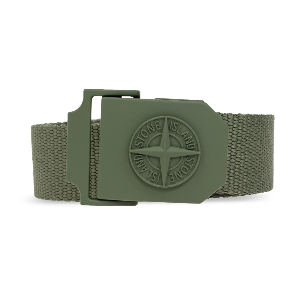 Stone Island Logo Belt Green Heren