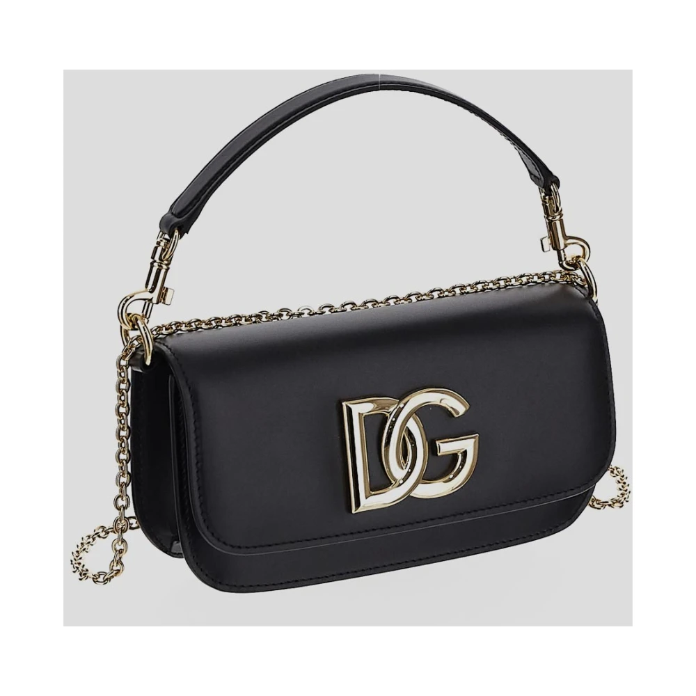 Dolce & Gabbana Leren Crossbody Tas Black Dames