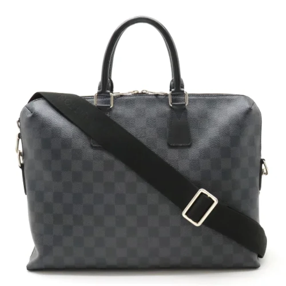 Louis Vuitton Vintage Pre-owned Canvas briefcases Black Dames
