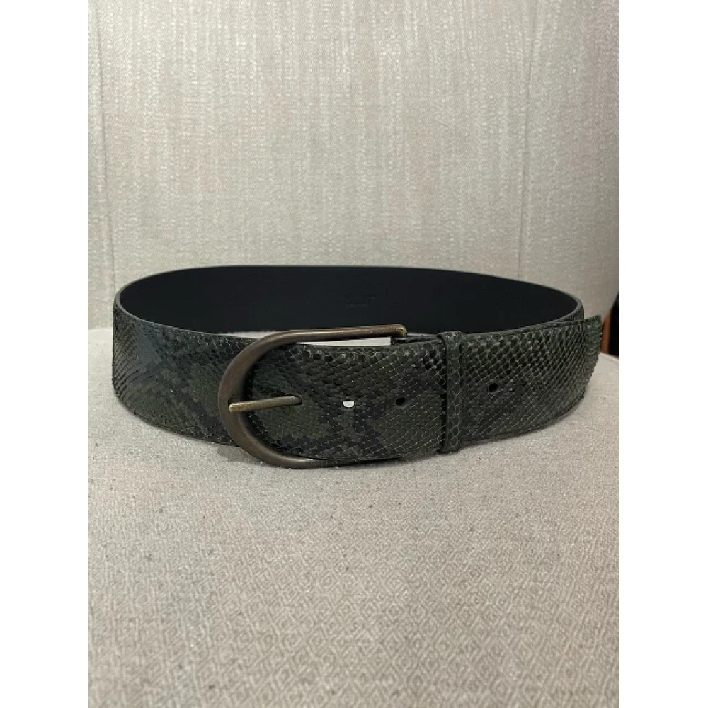 Yves Saint Laurent Vintage Pre-owned Leather belts Green Dames