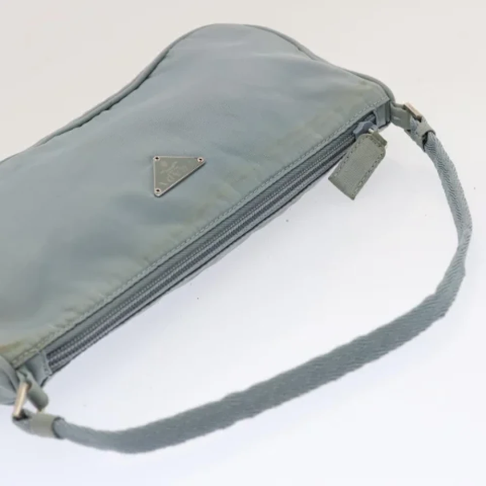 Prada Vintage Pre-owned Nylon pouches Blue Dames