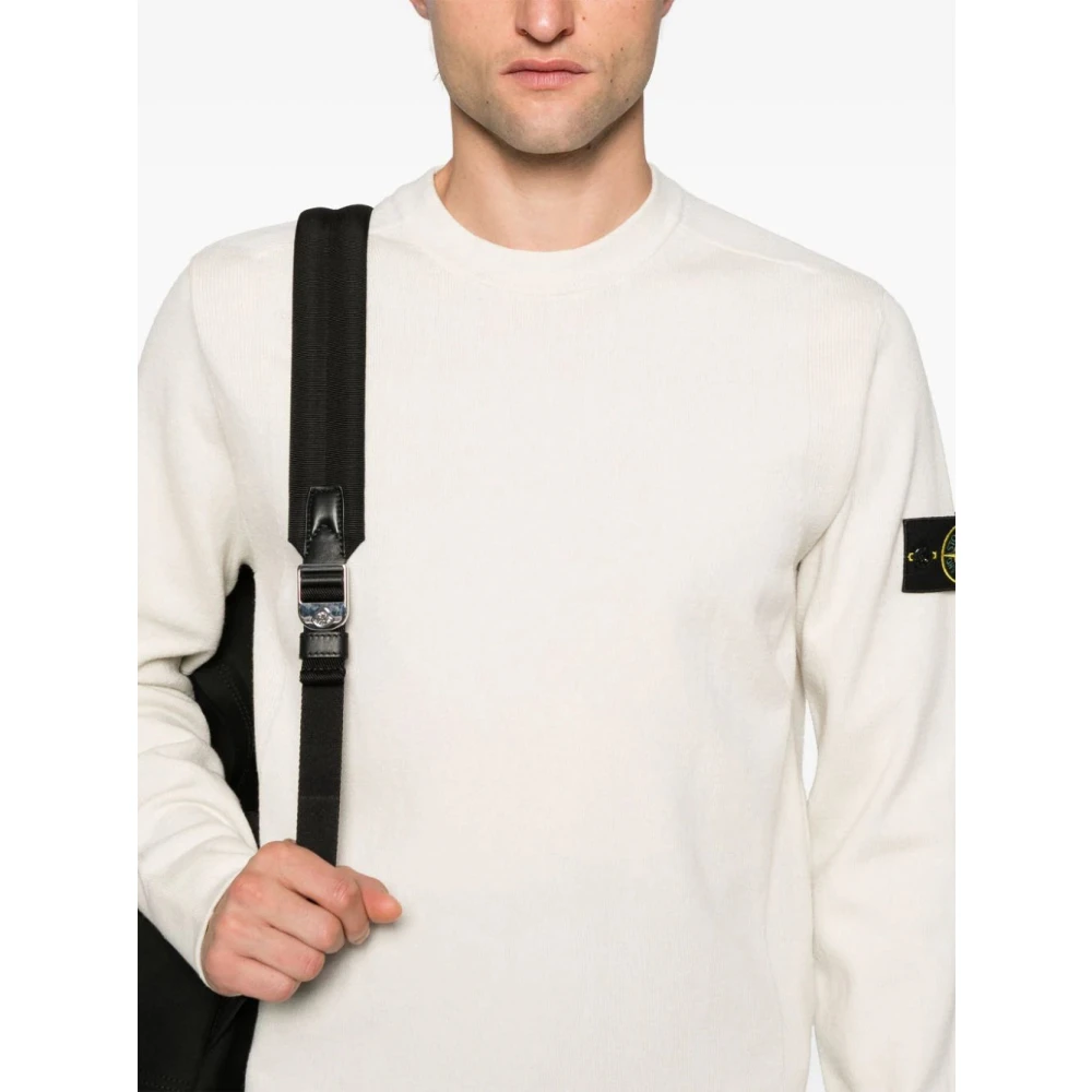 Stone Island Wollen trui met kompasbadge Beige Heren
