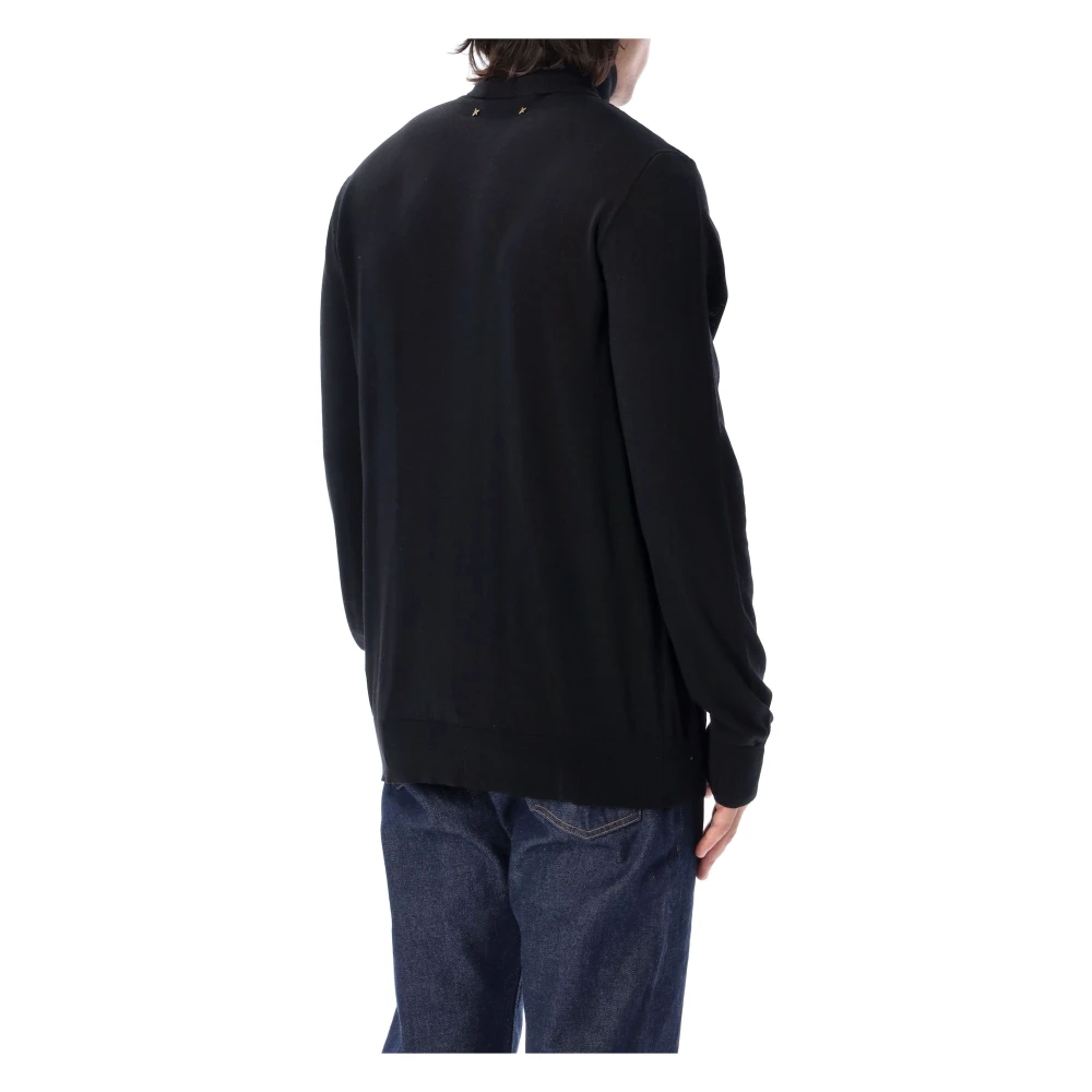 Golden Goose Stijlvolle Merino High Neck Sweater Black Heren