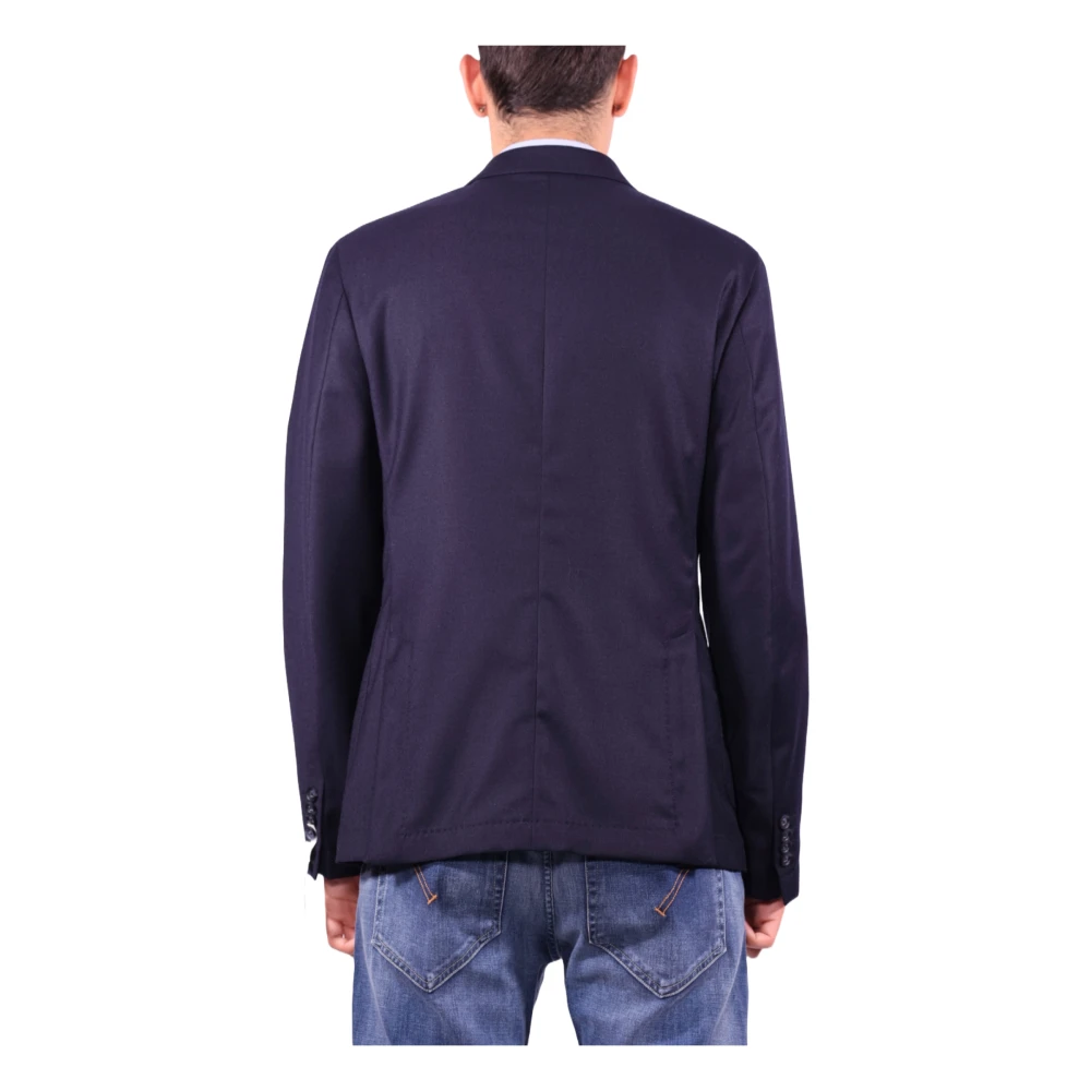 Manuel Ritz Blauw dubbelborstig wollen jasje Blue Heren