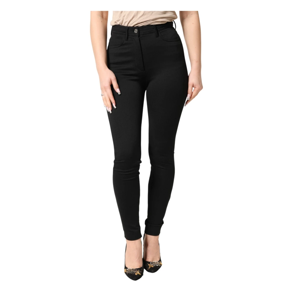 Dolce & Gabbana Black Skinny Trousers, Female, Xs, Slim-Fit Trousers