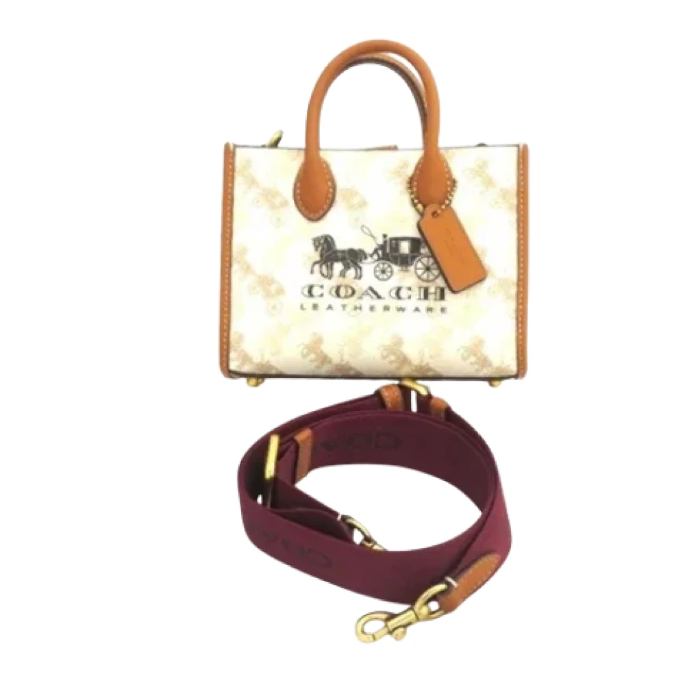Coach Pre-owned Plastic handbags Beige Dames
