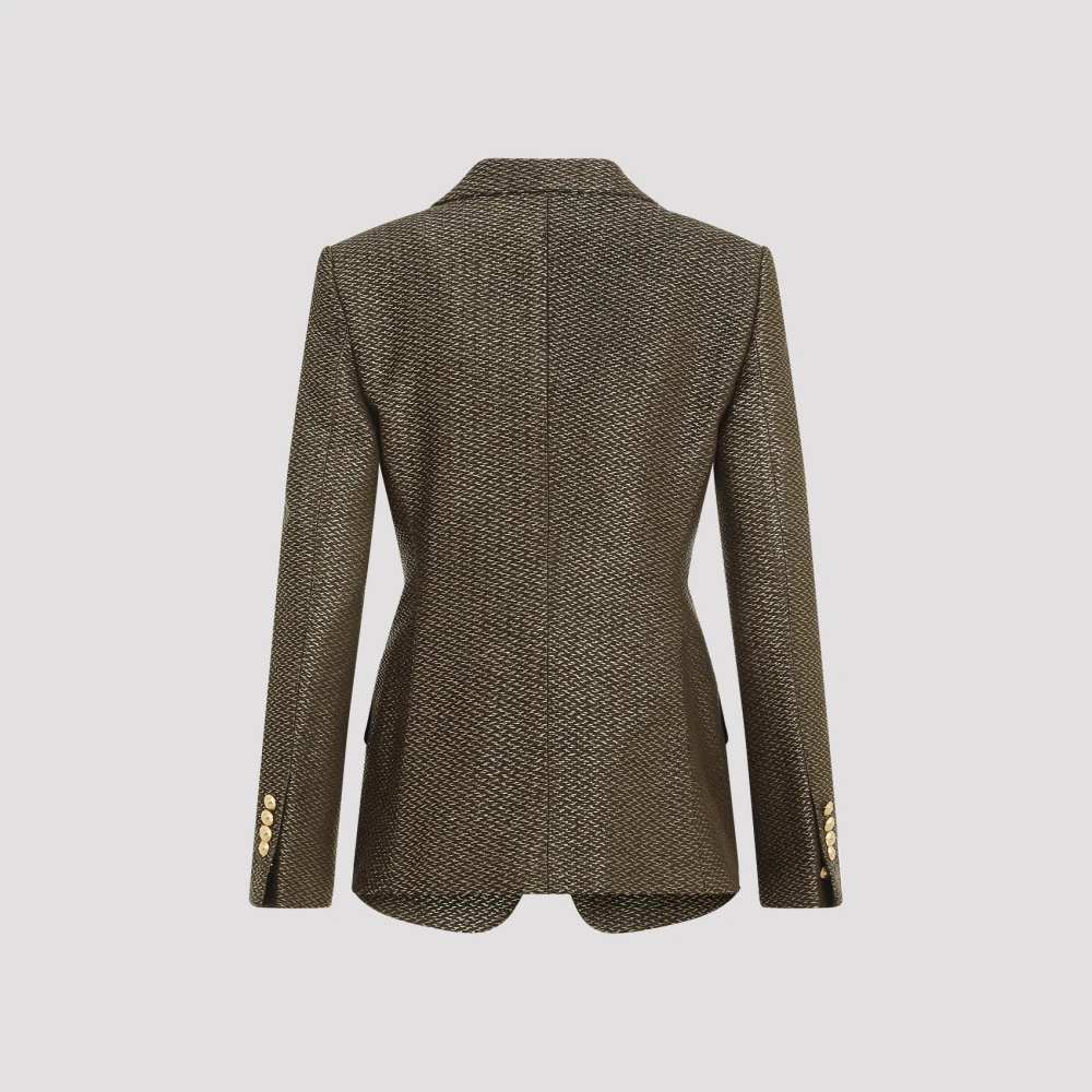 Tom Ford Olive Boucle Single Breasted Jacket Green Dames