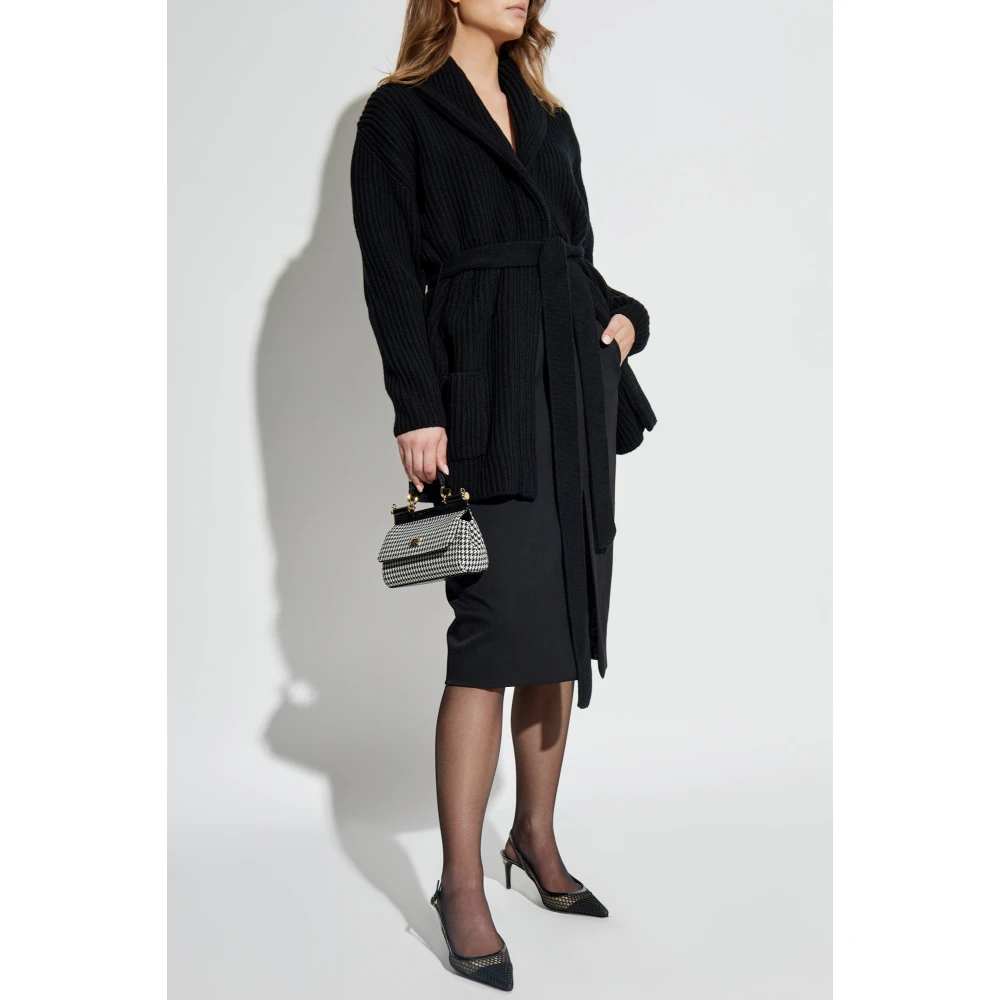 Dolce & Gabbana Cardigan met riem Black Dames