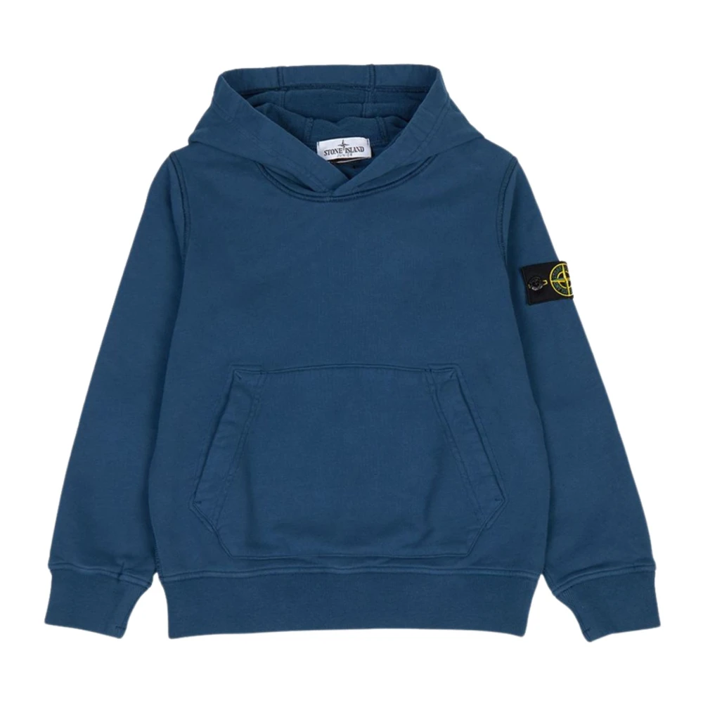 Stone Island Blå Kobolt Huvtröja Blue, Pojke