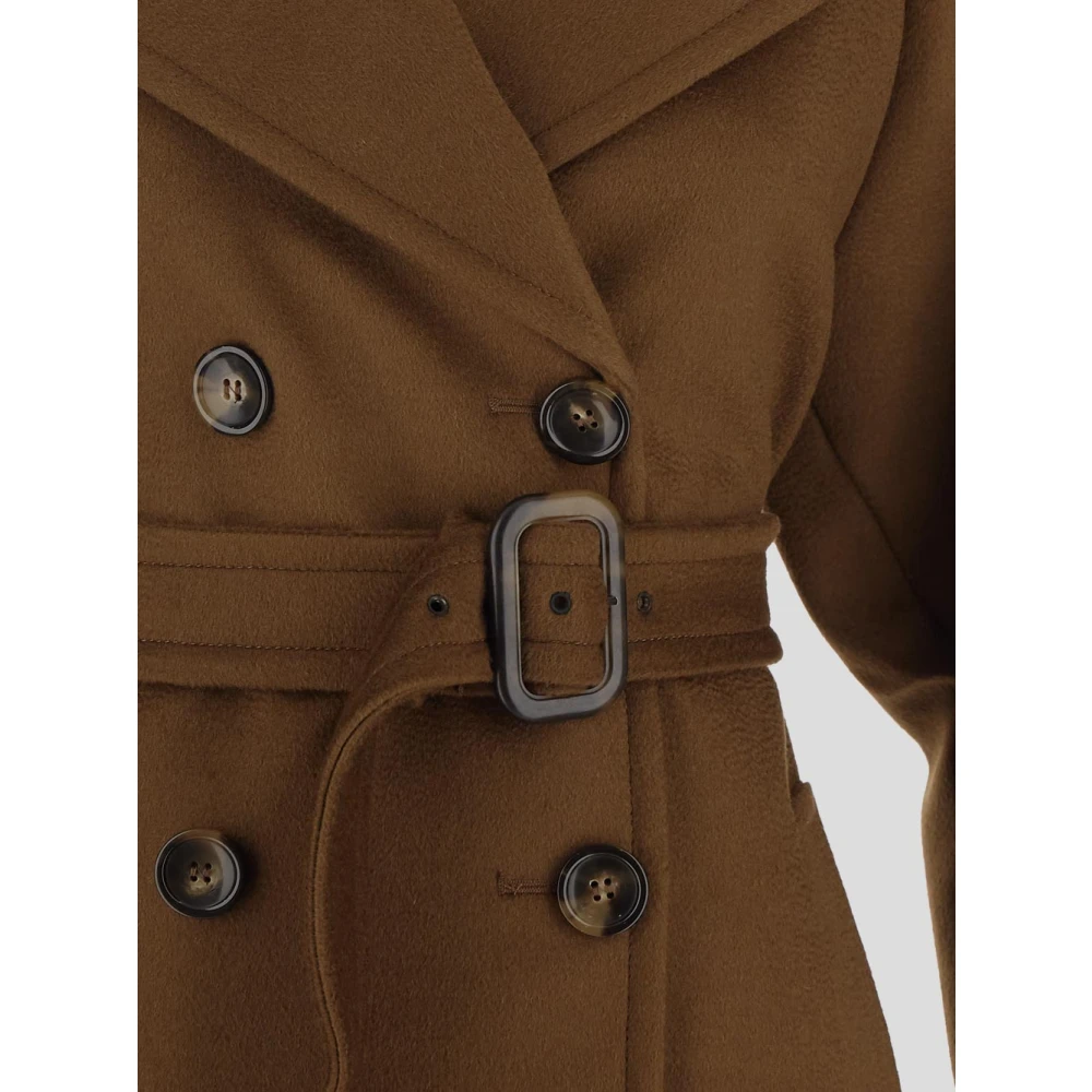 SPORTMAX Virgin Wool Leandro Coat Green Dames