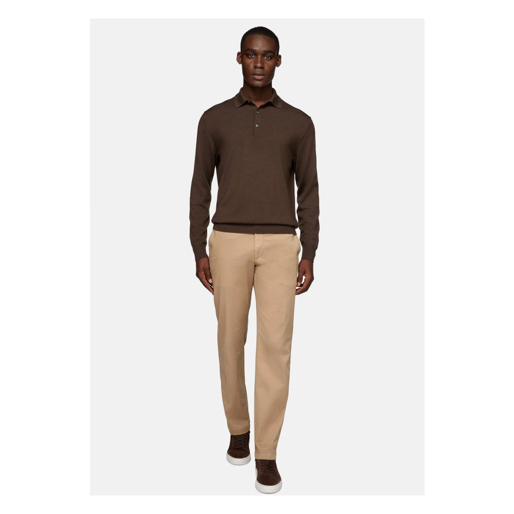Boggi Milano Merino wol polo 12 Gg Blue Heren