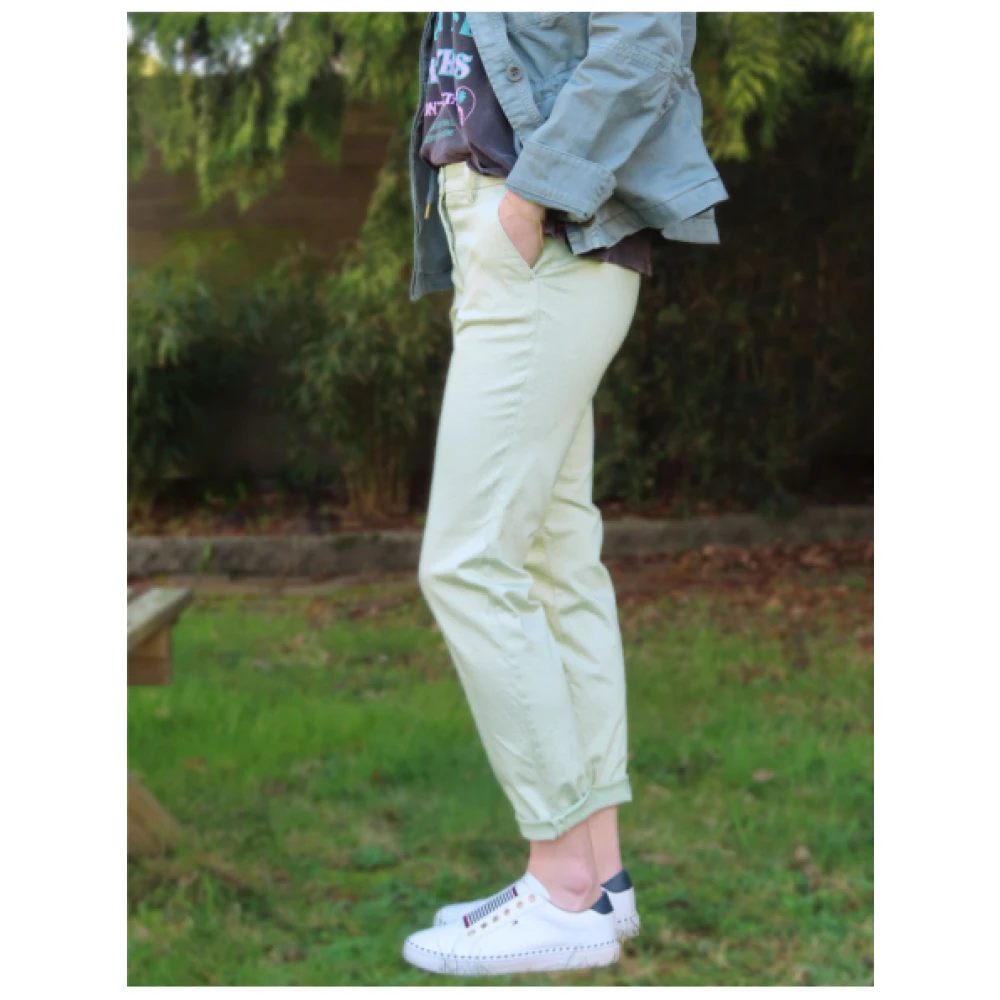 Mason's New York Micro Bedrukte Broek Green Dames