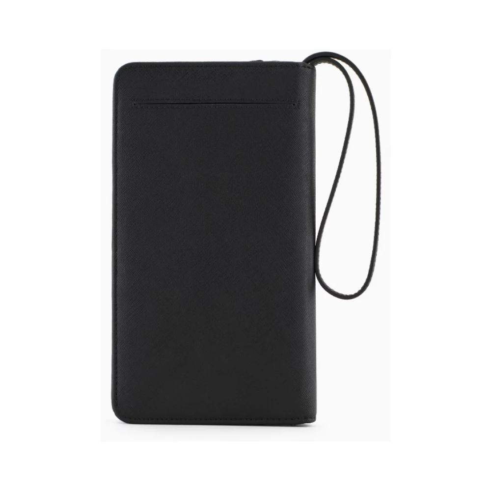 Emporio Armani Zwarte tassen met geregenereerde leervezels Black Heren
