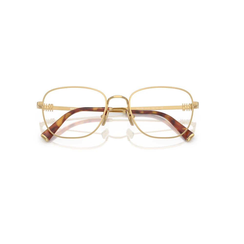 Miu Stijlvolle Bril in Zwart Yellow Dames